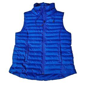 HBC Hudson’s Bay Canada Athlesure Sport  Blue Puffer Vest Jacket Women's Sz L